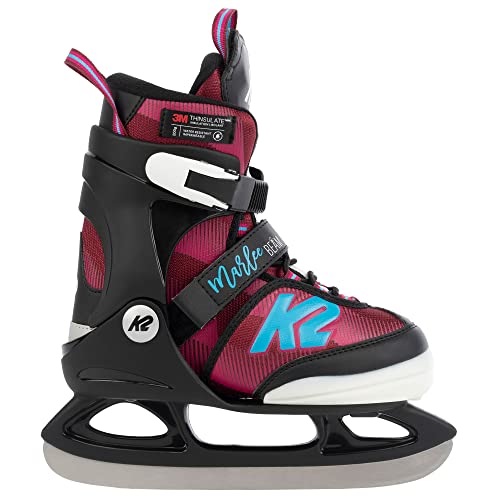Adjustable Ice Skates for Girls - K2 Marlee Beam, Size 4-8, Red/Blue