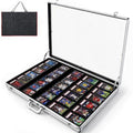 34x22 Inch Trading Card Display Case with Lock and Transport Bag