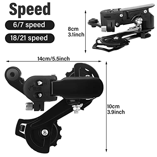 6/7-Speed Bike Rear Derailleur - Aluminum Alloy, Direct Mount