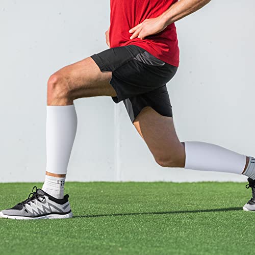 Calf Compression Sleeves Set - Medium Size, 3 Pairs, Black White Gray