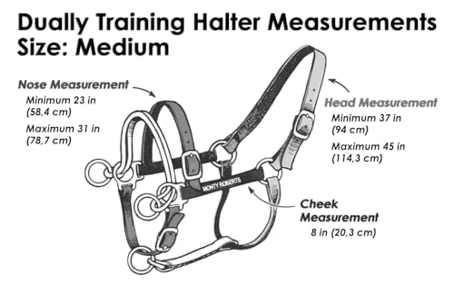 Monty Roberts Dually Headcollar ys/m - Adjustable Bitless Training Halter for Horses