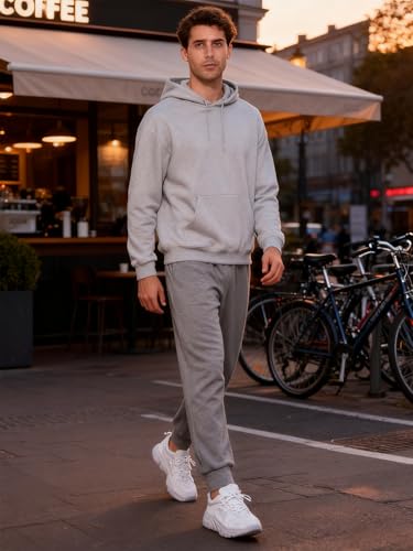 Mens Sweatpants with Pockets Gym Joggers - Athletic Casual Pants 5X-Large 4 Pack Black Navy Green Grey