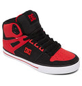 DC Pure High-Top Skate Shoes Men's 10.5 Fiery Red White Black
