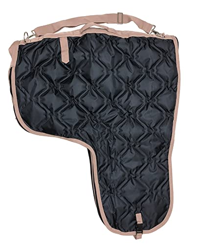 AJ Tack Western Padded Saddle Carrier Bag with Shoulder Strap - Black, 38x33 Inches