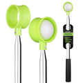 Green Golf Ball Retriever 9ft Telescopic Stainless Steel, Dual-Sided Pickup Tool