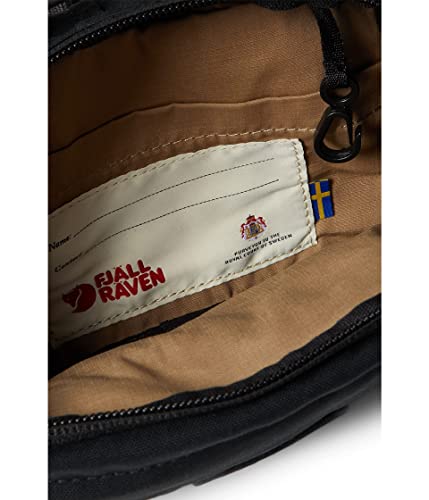Fjällräven Kanken No. 2 Black Hip Pack - Durable G-1000 Fabric, Leather Details