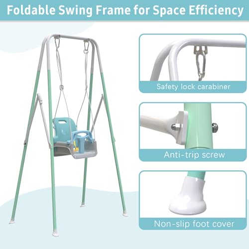 Yozoia Blue Multifunctional Toddler Swing Foldable Indoor & Outdoor Baby Swing