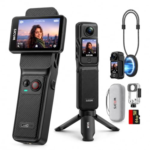 SJCAM C400 4K Action Camera with 64GB Card Black Waterproof Vlogging Cam