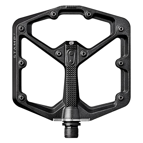 Crankbrothers Stamp 7 Flat MTB Pedals - Large Size, Black, Durable, Lightweight