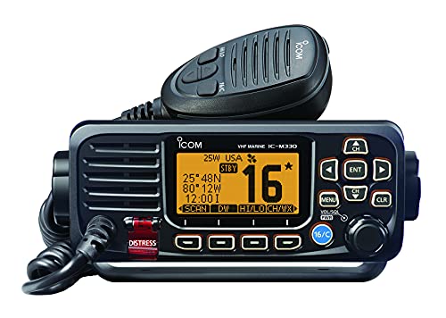 Marine VHF Radio Transceiver with DSC, Compact Waterproof Design