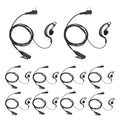 G-Shaped Earpiece Surveillance Kit for Walkie Talkies - 10 Pack