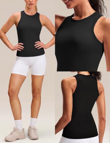 X-Large Black Workout Tank Top for Women - Yoga & Activewear