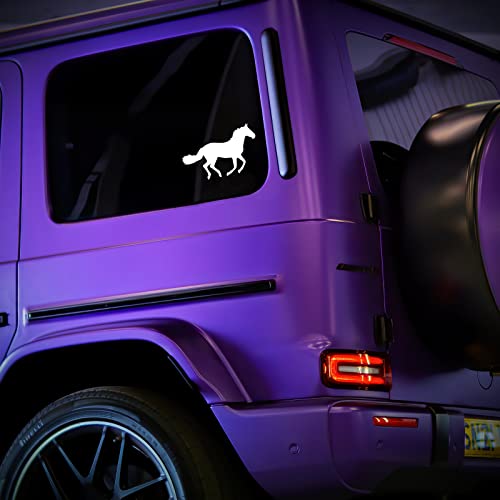 Running Horse Vinyl Decal Sticker for Cars Walls Laptop White 5.5x3 inches