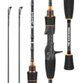 Casting 6'3'' Ultra-Light Finesse Spinning & Casting Fishing Rods - 2 Pieces + Extra Tip