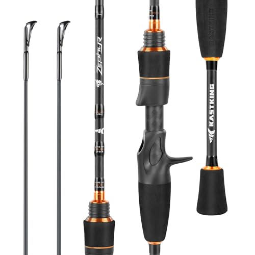 Casting 6'3'' Ultra-Light Finesse Spinning & Casting Fishing Rods - 2 Pieces + Extra Tip