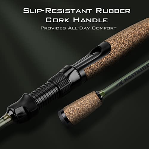 KastKing Spartacus II Twin-Tip Spinning & Casting Fishing Rods - 6'2" ML Fast 2-Piece, Extra Tip Included