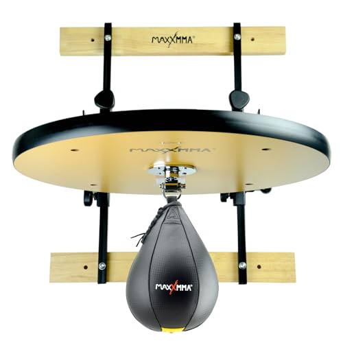 MaxxMMA Black Speed Bag Platform Kit with Adjustable Height Boxing Equipment