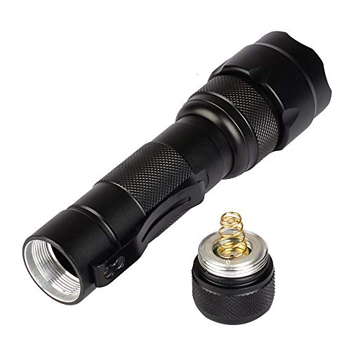 Skysted WF-502B 1200 Lumen Tactical Mini Flashlight with Clip - Black