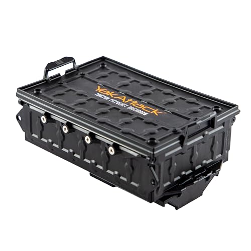 Kayak Track Mount Storage Box with Spring-Loaded Lid and Quick Release Base