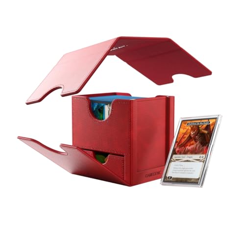 Gamegenic Sidekick Pro 100+ XL Convertible Deck Box with Secure Card Display - Red