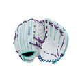 Wilson 2026 A500 Siren 12 Inch Fastpitch Softball Glove - Right Hand, White/Seafoam/Purple