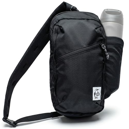 Chums Daytripper Hiking Sling Bag with Water Bottle Holder - Black