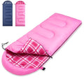 Uniqwamer 4-Season Waterproof Kids & Adults Sleeping Bag - Pink, 86.6"×31.5"