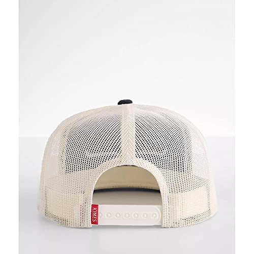 Kimes Ranch ATG Cap Leather Die-Cut Horns Embroidered Patch Adjustable Snapback Brown - One Size / Work Wear