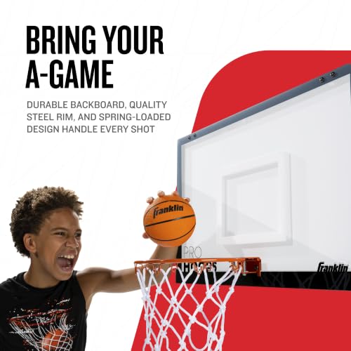 Franklin Sports Pro Hoops Over The Door Mini Basketball Hoop 25" x 17" XL Set