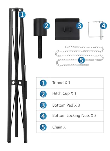 Swellisher Normalneck Fifth Wheel Tripod Stabilizer 5000lbs Load Adjustable 35-55"
