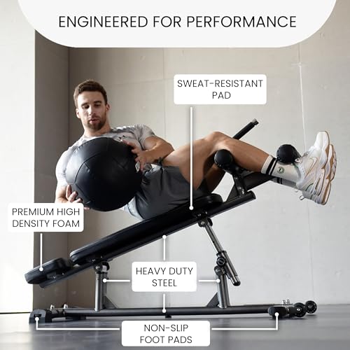 FF Finer Form Black Semi-Commercial Decline & Flat Weight Bench for Home Gym