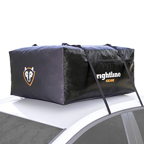 Rightline Gear Waterproof Rooftop Cargo Carrier 10 Cu Ft Black - Fits Vehicles With or Without Roof Rack