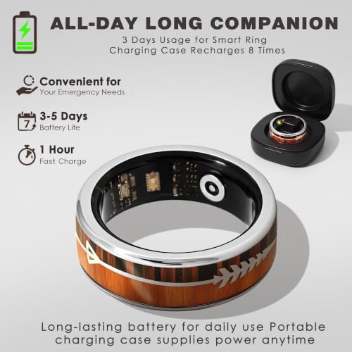 KASVUC Smart Ring Fitness & Health Tracker - Model 9, Heart Rate, SpO2, Sleep, IP68 Waterproof