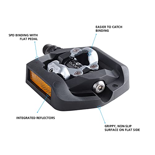 Shimano Pedals PD-T421 CLICK'R Flat Bicycle Pedals - Standard / One