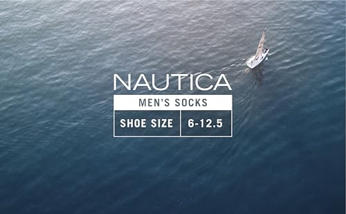 Nautica Mens Quarter Socks - Cushioned Moisture-Wicking Athletic Socks 6 Pairs - Black, Size 12.5