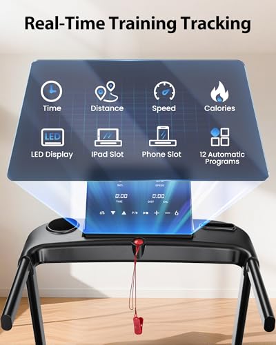 JAGJOG Foldable Black Treadmill with 15% Auto Incline, 8.8 MPH, 300 lb Capacity