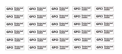 GFCI Outlet Safety Stickers - 30 Pack Small Electrical Decals