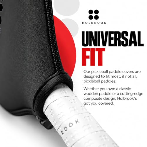 Pickleball Paddle Cover with Rip-Resistant Zipper - Black & White