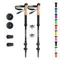 Montem Ultra Strong Black Trekking Poles 2-Pack with EVA Foam Grips, Adjustable & Lightweight