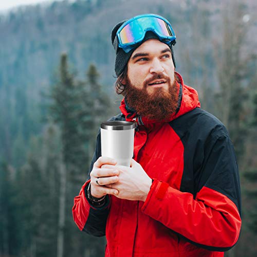 30oz Stainless Steel Travel Mug - Double Wall Vacuum Insulated Tumbler with BPA-Free Lid - White
