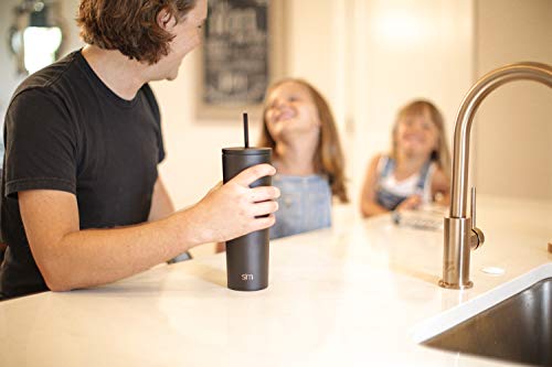 16 Ounce Reusable Insulated Straw Lid for Simple Modern Tumblers - Graphite