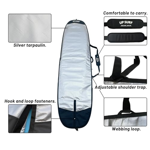 UP SURF Surfboard bag, Daylight Bags for Longboard, Size