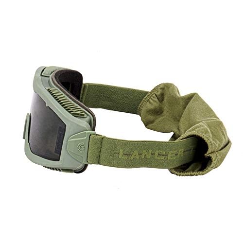 Lancer Tactical AERO 3mm Thick Lens Eye Protection Safety Goggle ANSI Z87 1 Rated Industry Standard w/Anti-Scratch Shield
