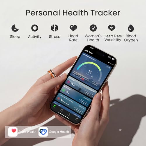 KASVUC Smart Ring Fitness & Health Tracker - Model 9, Heart Rate, SpO2, Sleep, IP68 Waterproof