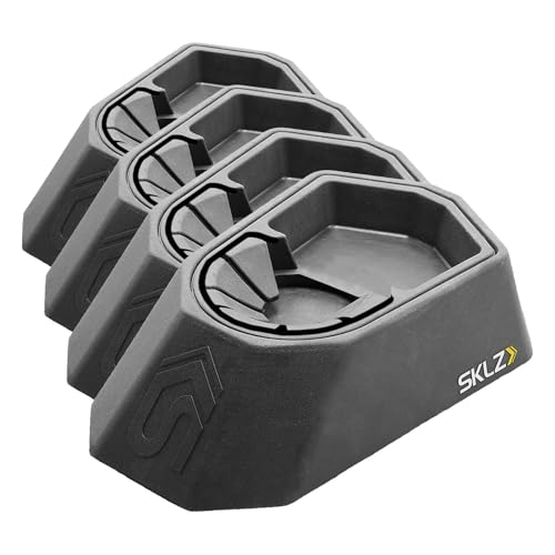SKLZ Heavy Duty 4-in-1 Universal Kicking Tee Set - Pack of 4, Multiple Heights