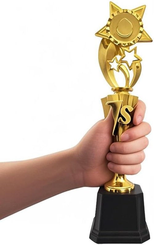 Ebonee Gold Star Award Trophy Cup - First Place Winner for Competitions & Sports Tournaments | Recognition Gift