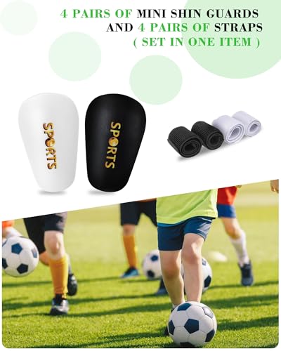 Mini Kids Soccer Shin Guards Small Lightweight Protective Gear with Straps