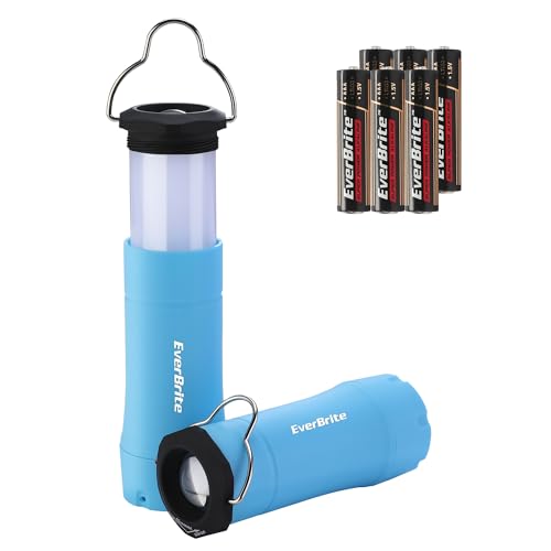 EverBrite Blue 2-in-1 Mini Lantern and Flashlight - Zoomable, Lightweight Camping Light