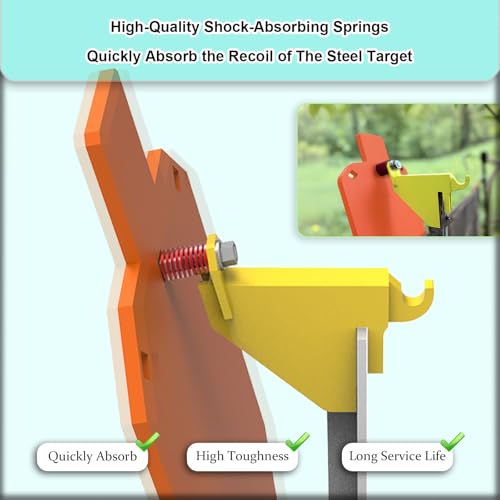 BLANCOHABIL 10x16 Inch 1/2" Thick AR500 Steel Shooting Target with T-Post Hanger