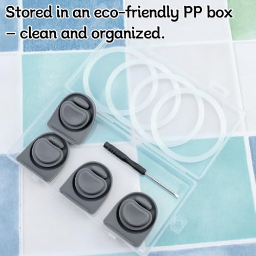 Grey Replacement Stopper and O-Ring Gasket Kit for Owala Water Bottles - 4 Sets